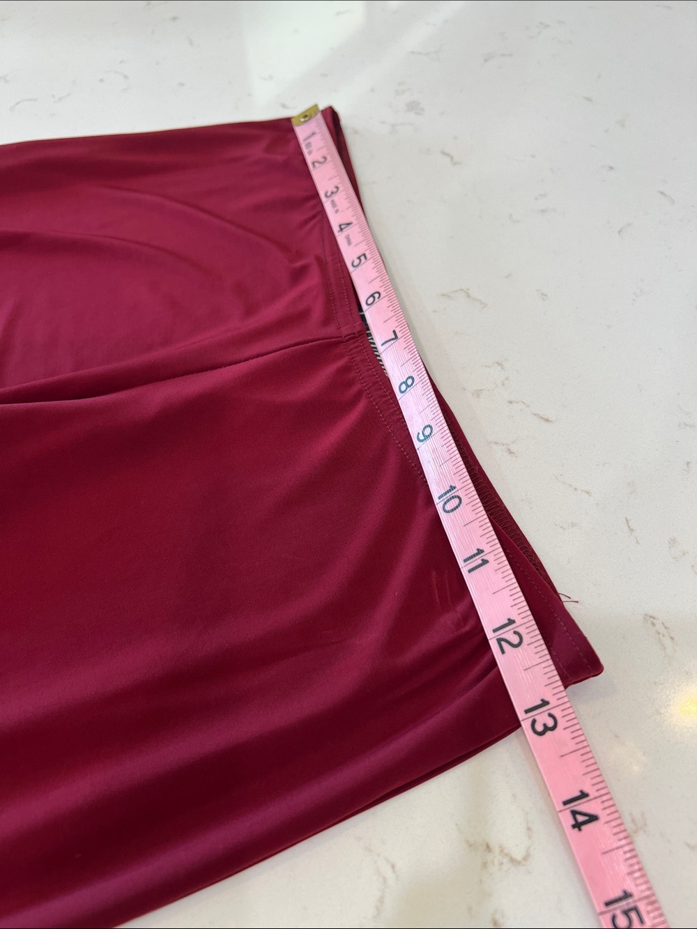 Dance America Burgundy Ruffle Side Slit Pants Made in USA Medium - Picture 7 of 10